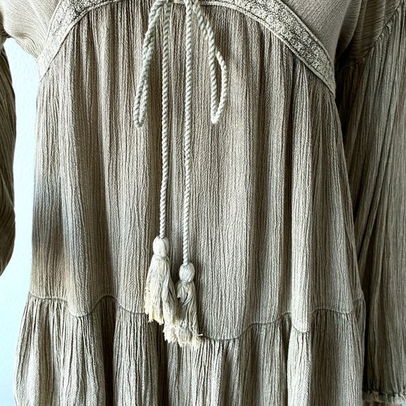 Bohemian Blouse Peasan Top Hippie Blouse Boho Chic Top Romantic Top Empire Waist - Picture 8 of 10